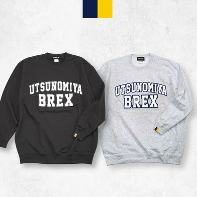 BASIC BREX カレッジロゴトレーナー（袖ピス）