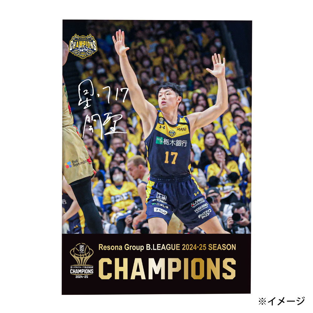 《予約受付 6/9(月)18:00～ 6/15(日)23:59》BREX B.LEAGUE 2024-25 チャンピオン メタルプレート(B5)  詳細画像 #17 HOSHIKAWA 1
