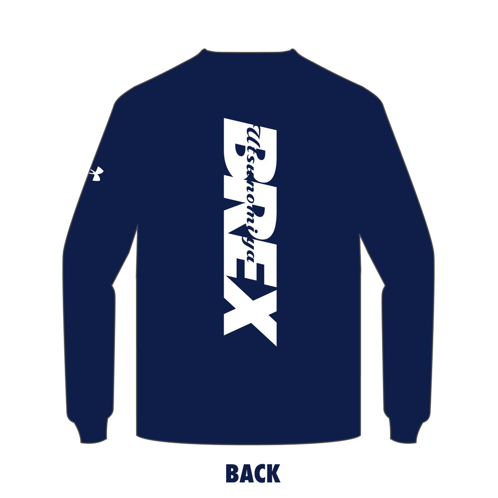 UA BREX S-TEXT バックプリント ロンT 詳細画像 ネイビー 3