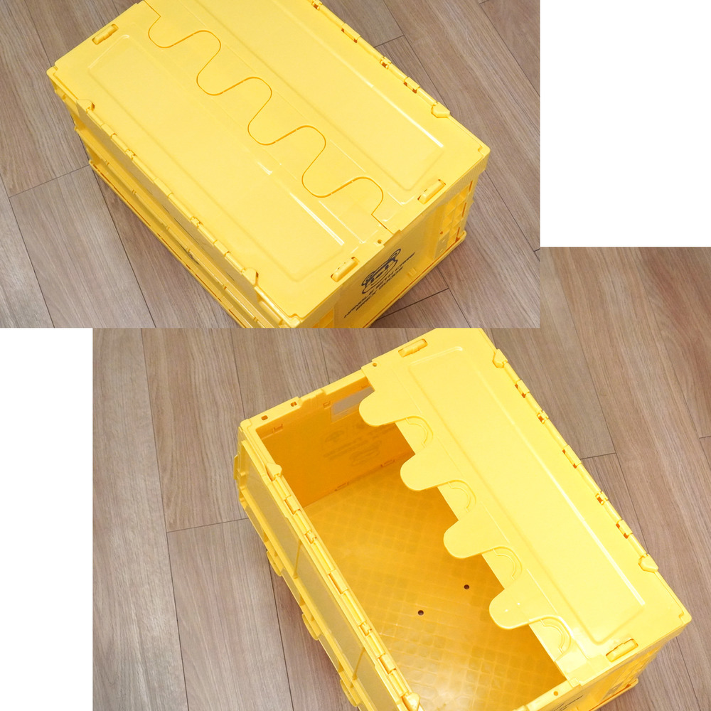BREX折りたたみ収納BOX(フタ付50.4ℓ)イエロー 詳細画像 1カラー 5