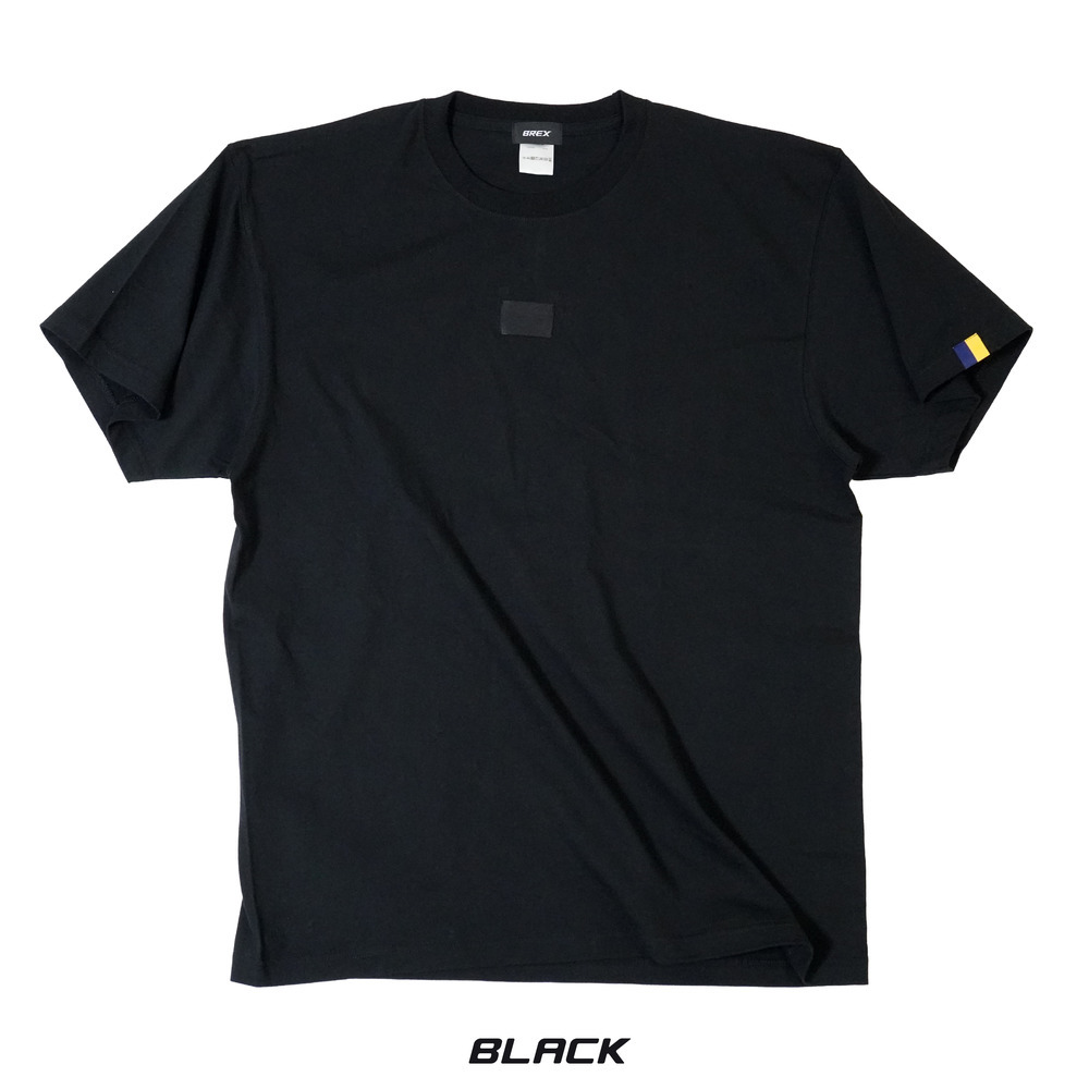 BASIC BREX ワンポイント袖ピスTシャツ（ウーブンパッチ） 詳細画像 ブラック 1