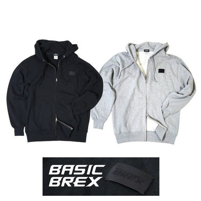BASIC BREX ヘビーウェイトフルジップパーカー（ウーブンパッチ）