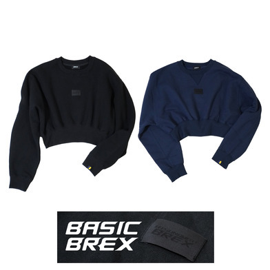 BASIC BREX クロップドトレーナー（ウーブンパッチ）