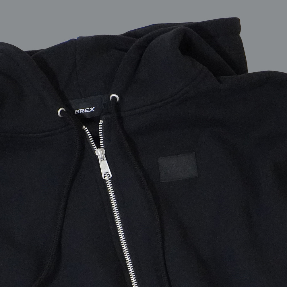 BASIC BREX クロップドフルジップパーカー（ウーブンパッチ） 詳細画像 ブラック 5