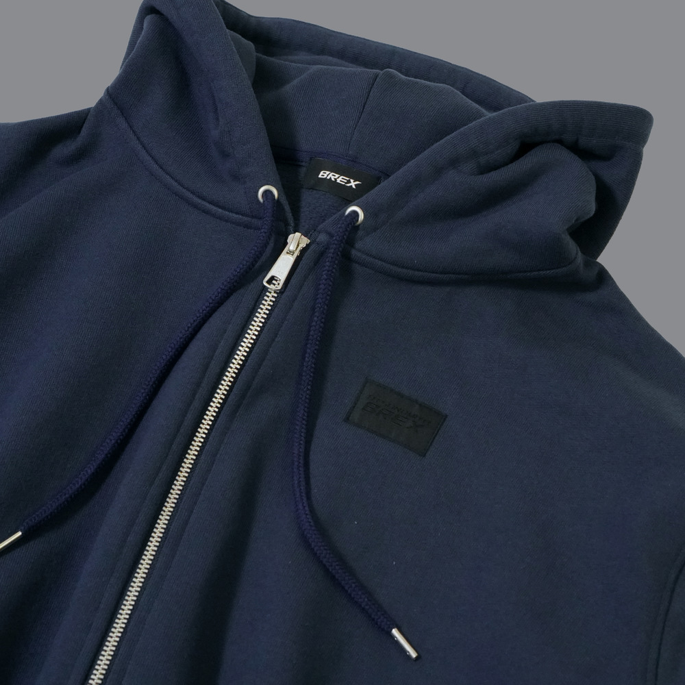 BASIC BREX クロップドフルジップパーカー（ウーブンパッチ） 詳細画像 ネイビー 4
