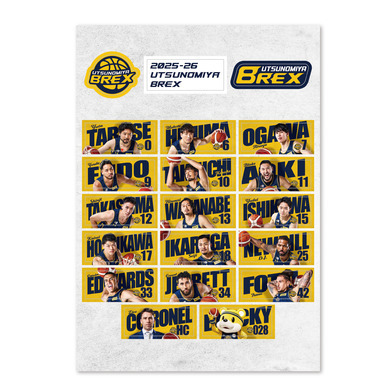 2025-26 選手タオルデザイン バラエティーステッカー