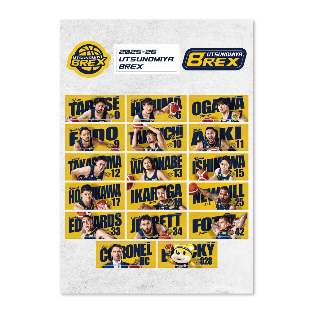 2025-26 選手タオルデザイン バラエティーステッカー 詳細画像 1カラー 1