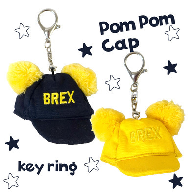 ポンポンキャップキーホルダー