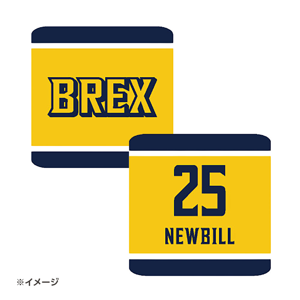 2025-26 選手リストバンド（BREX）イエロー 詳細画像 #25 NEWBILL 1