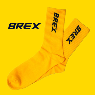 BREXイエロークルーソックス