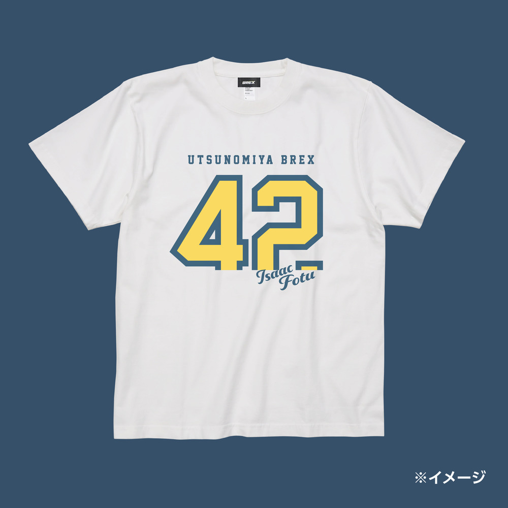 《予約受付 1/31(土)18:00～ 2/6(金)12:00》2025-26 選手カジュアルナンバーTシャツ ヴィンテージホワイト 詳細画像 #42 FOTU 1