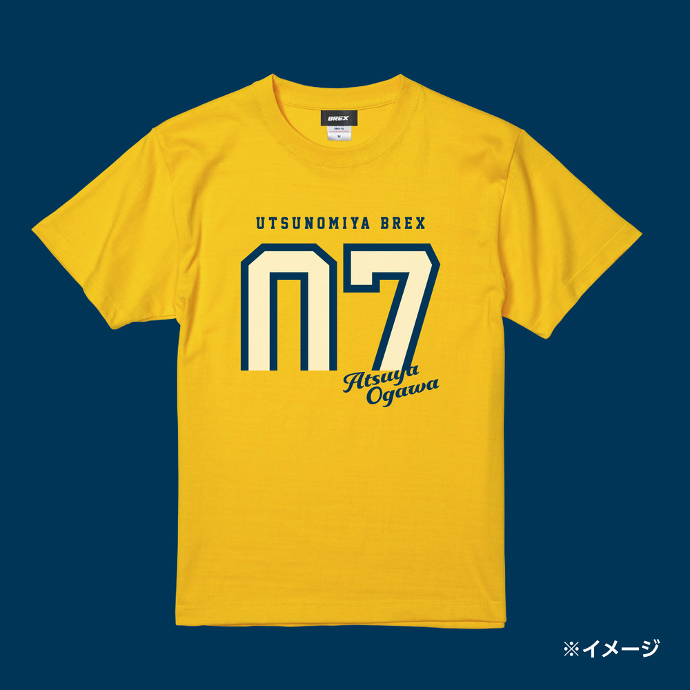《予約受付 1/31(土)18:00～ 2/6(金)12:00》2025-26 選手カジュアルナンバーTシャツ カナリヤイエロー 詳細画像 #7 OGAWA 1