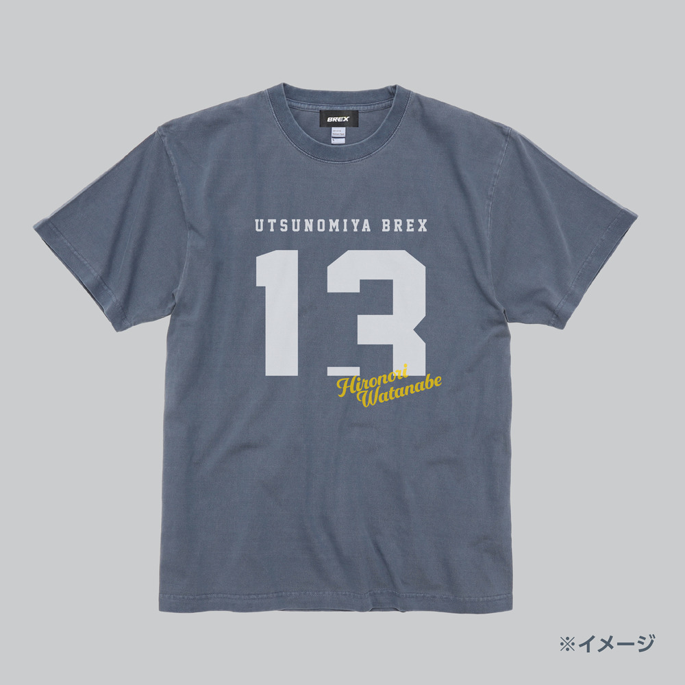 《予約受付 1/31(土)18:00～ 2/6(金)12:00》2025-26 選手カジュアルナンバーTシャツ ヴィンテージネイビー 詳細画像 #13 WATANABE 1