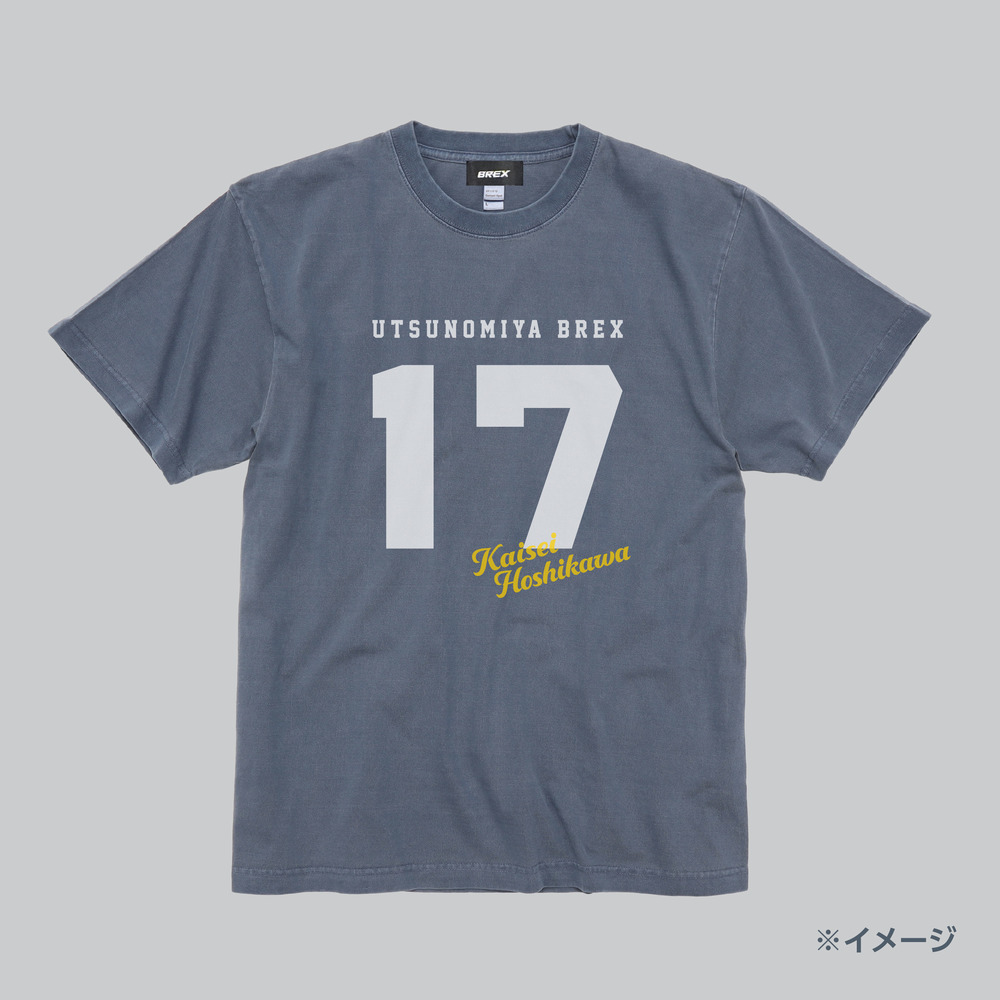 《予約受付 1/31(土)18:00～ 2/6(金)12:00》2025-26 選手カジュアルナンバーTシャツ ヴィンテージネイビー 詳細画像 #17 HOSHIKAWA 1