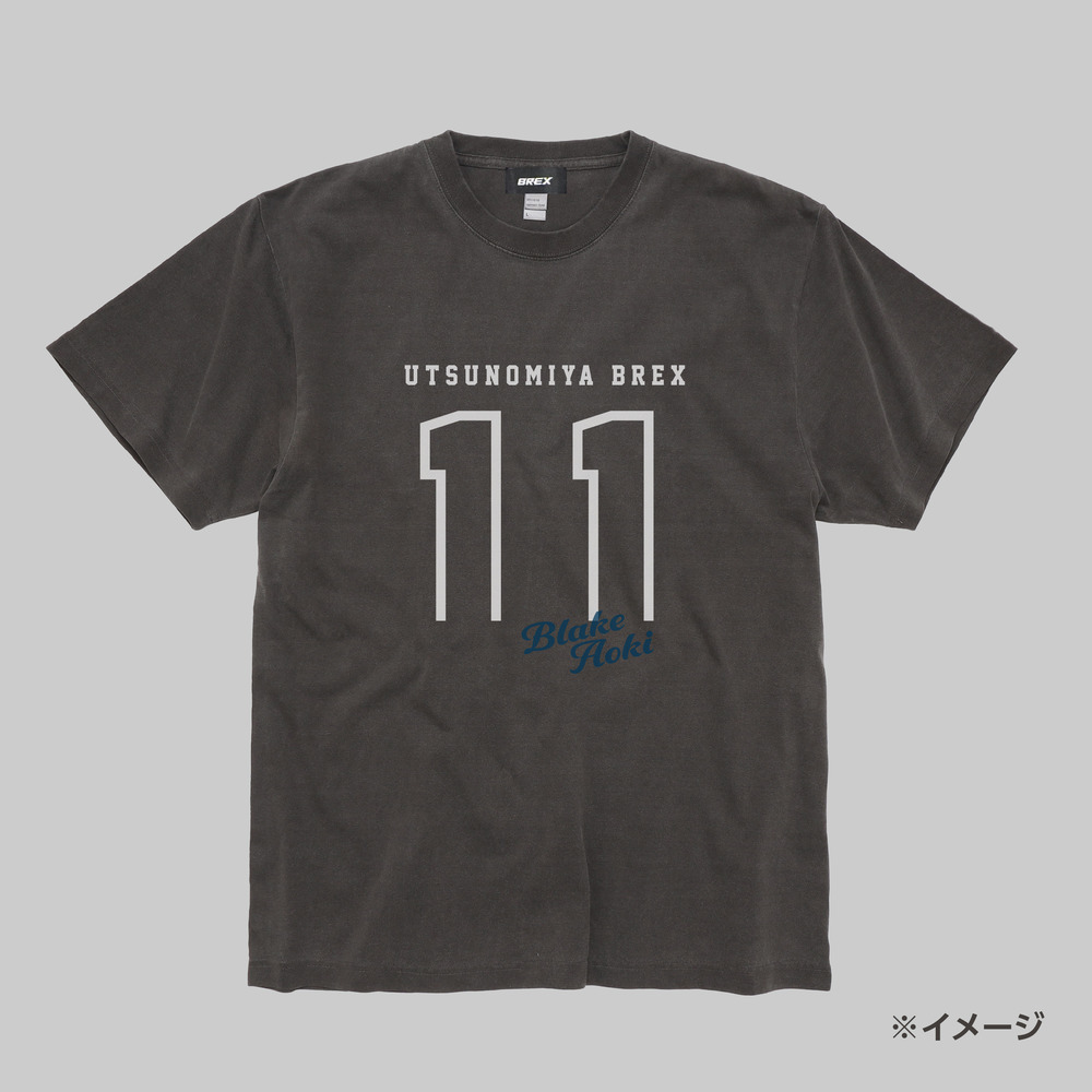 《予約受付 1/31(土)18:00～ 2/6(金)12:00》2025-26 選手カジュアルナンバーTシャツ ヴィンテージブラック 詳細画像 #11 AOKI 1