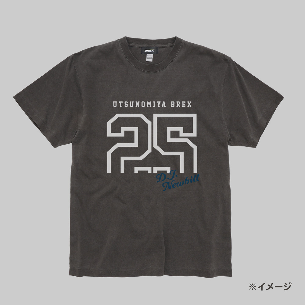 《予約受付 1/31(土)18:00～ 2/6(金)12:00》2025-26 選手カジュアルナンバーTシャツ ヴィンテージブラック 詳細画像 #25 NEWBILL 1