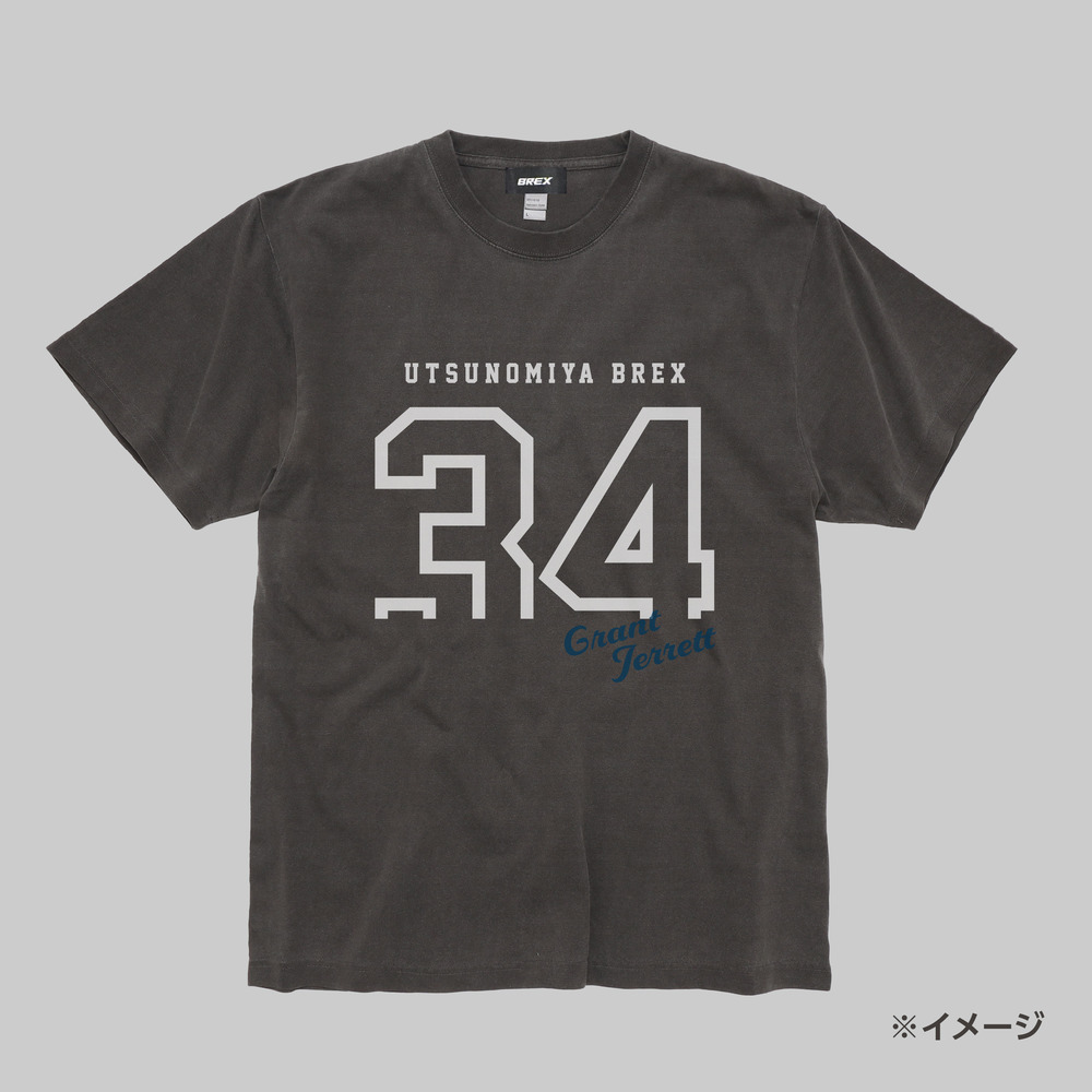《予約受付 1/31(土)18:00～ 2/6(金)12:00》2025-26 選手カジュアルナンバーTシャツ ヴィンテージブラック 詳細画像 #34 JERRETT 1
