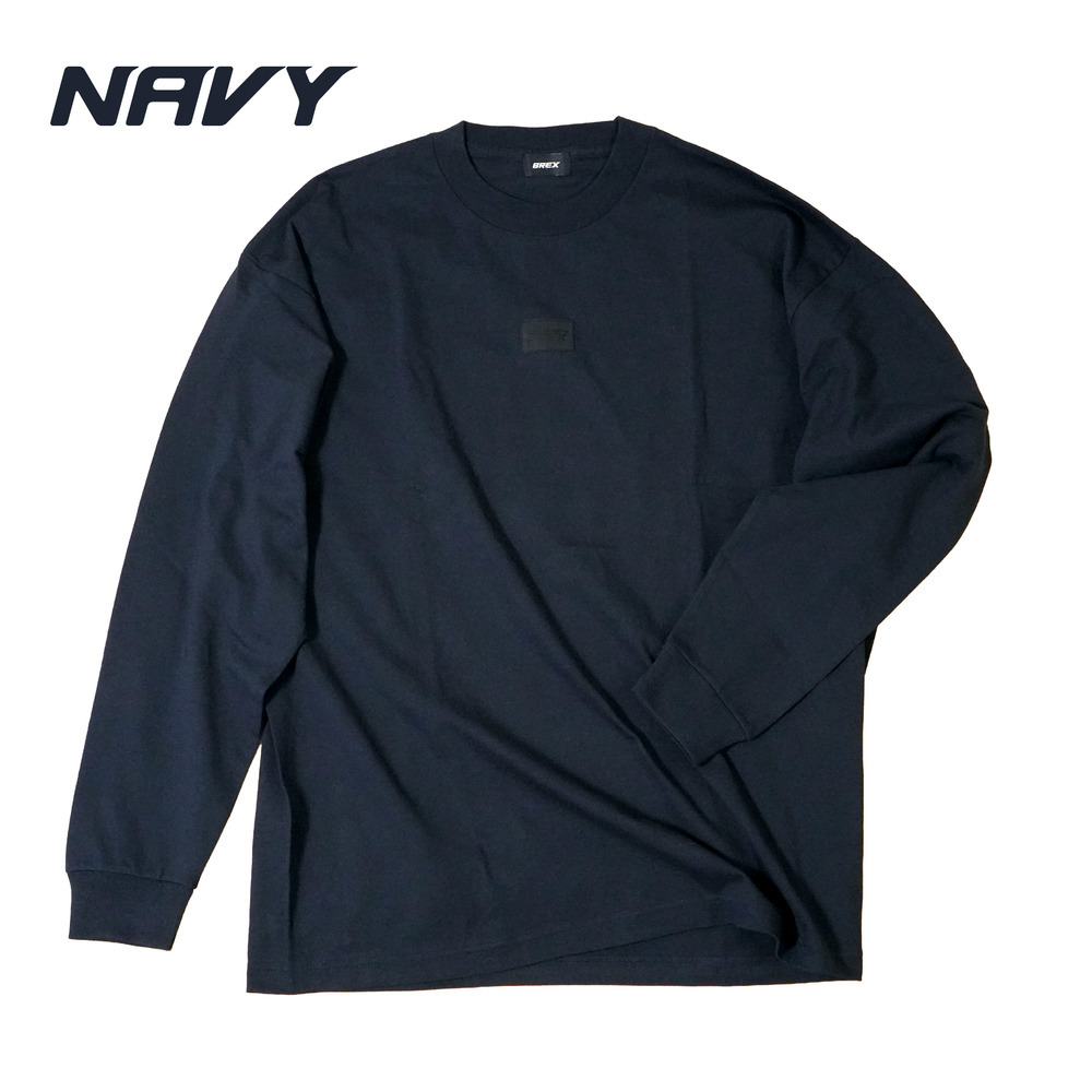 BASIC BREXワンポイントヘビーウェイトロンT（ウーブンパッチ） 詳細画像 ネイビー 1