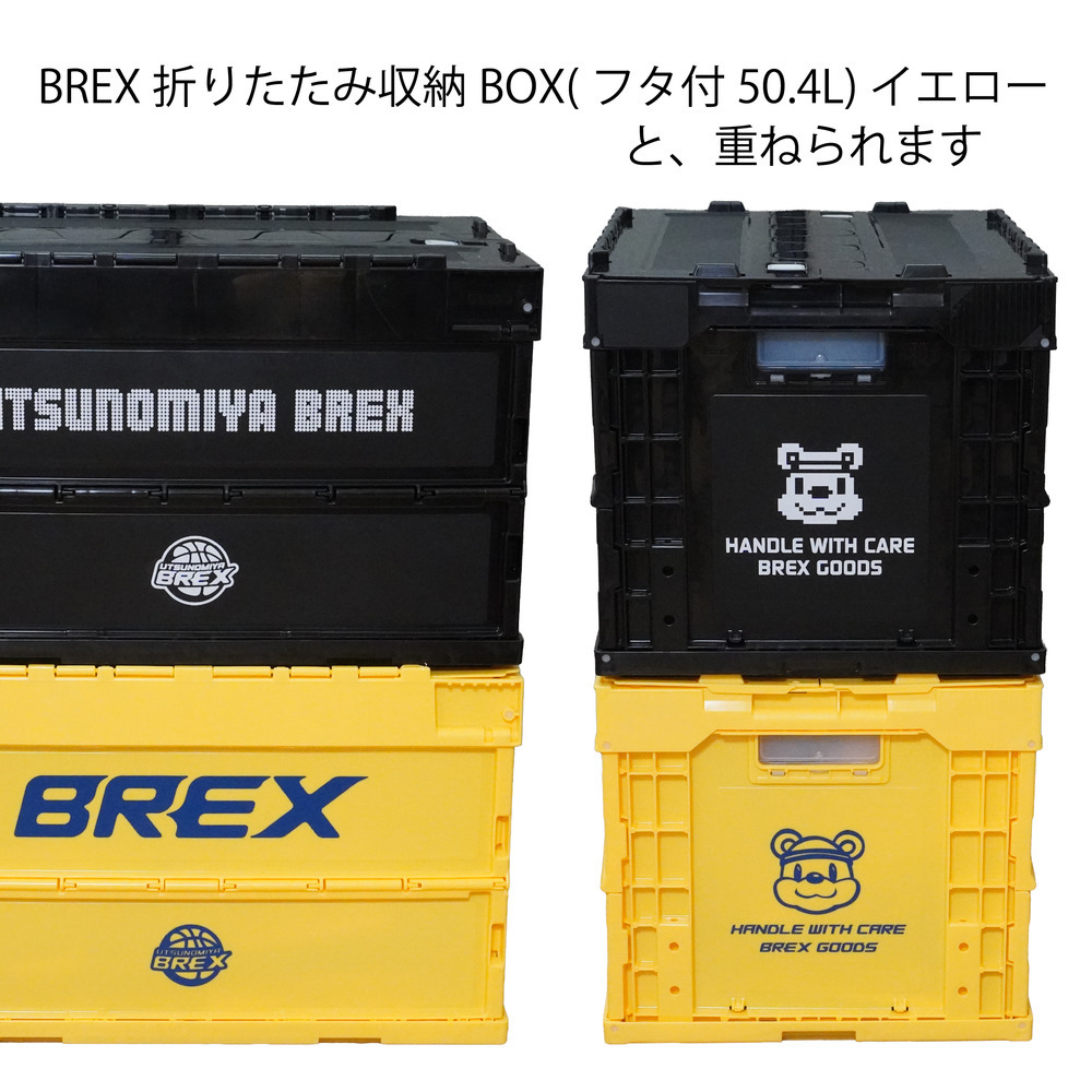 BREX折りたたみ収納BOX（フタ付50.4L）ブラック 詳細画像 1カラー 10