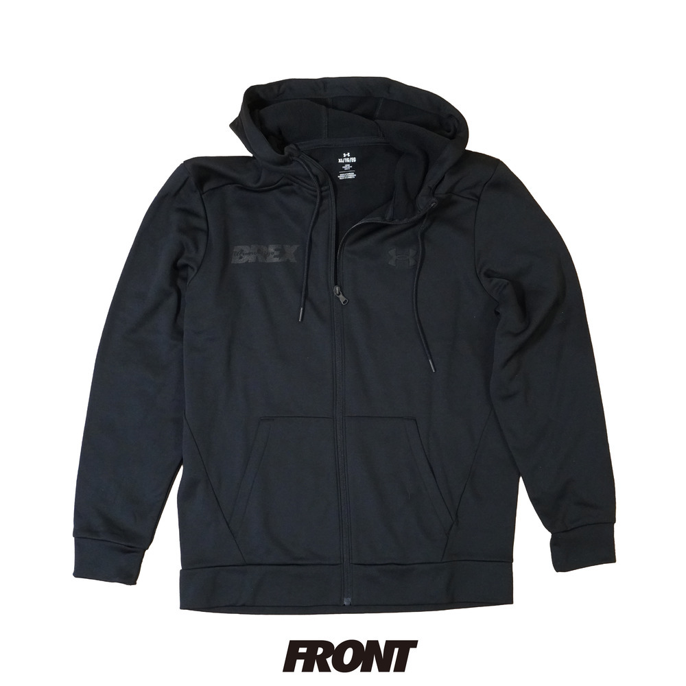 UA BREX S-TEXT フリースフルジップフーディー 詳細画像 ブラック 2