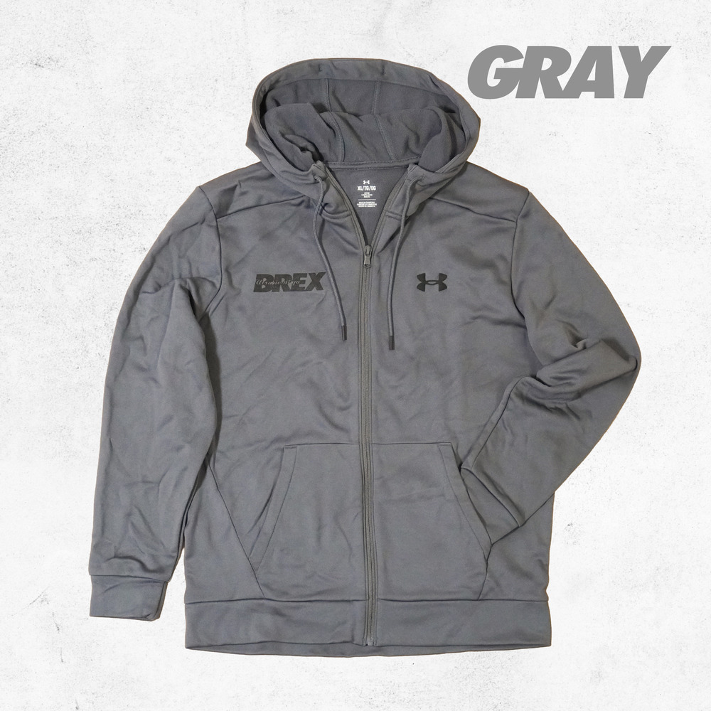 UA BREX S-TEXT フリースフルジップフーディー 詳細画像 グレー 1