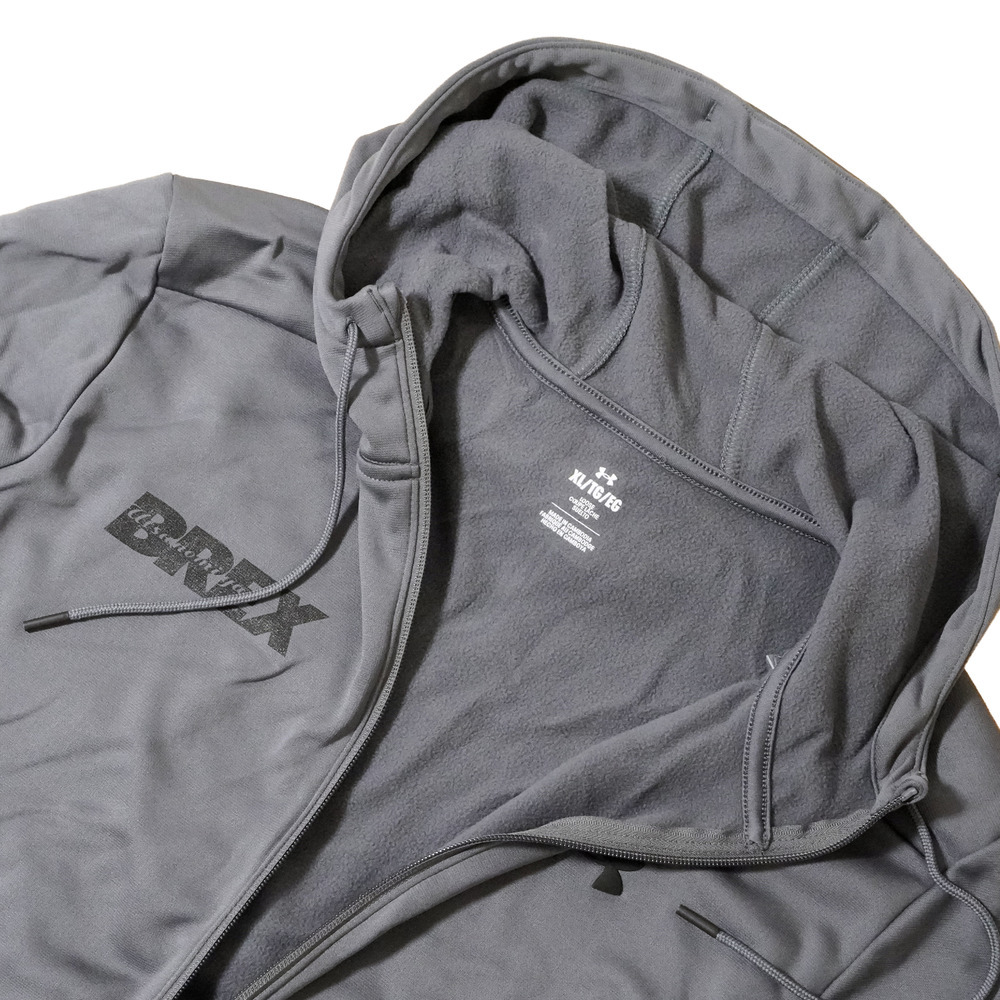 UA BREX S-TEXT フリースフルジップフーディー 詳細画像 グレー 6