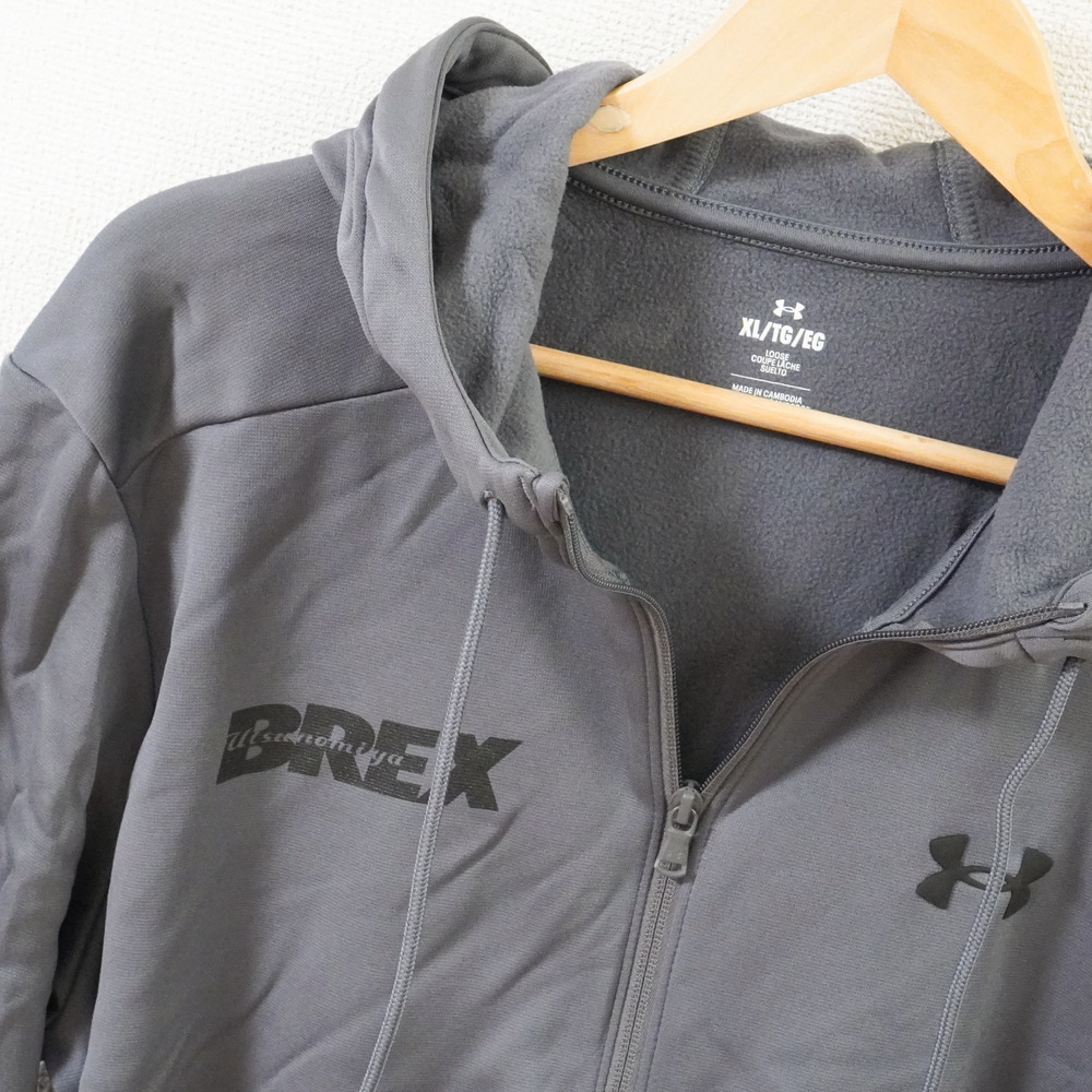 UA BREX S-TEXT フリースフルジップフーディー 詳細画像 グレー 8