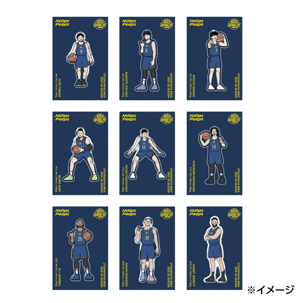 2025-26 BREX&times;Hoops Peeps ステッカー（ランダム5枚セット） 詳細画像 1カラー 2