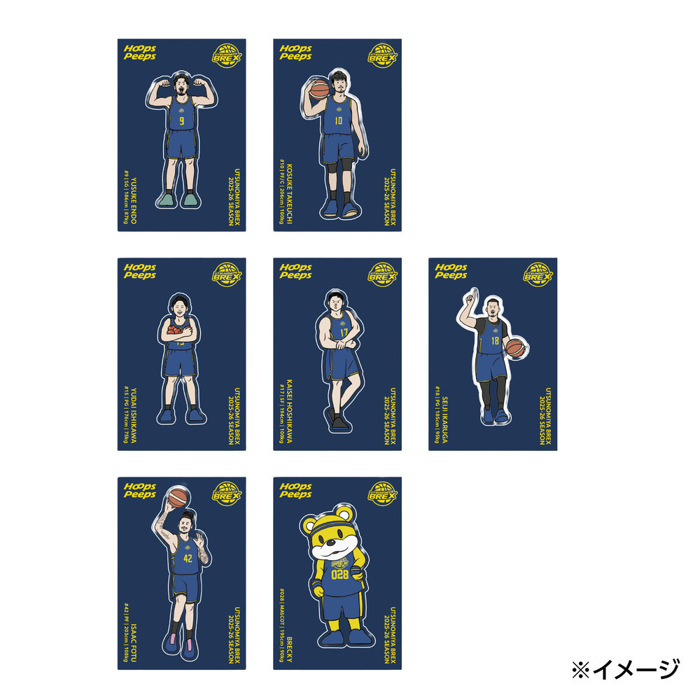 2025-26 BREX&times;Hoops Peeps ステッカー（ランダム5枚セット） 詳細画像 1カラー 3
