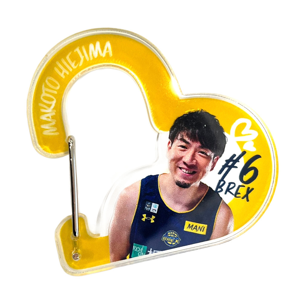 2025-26 選手アクリルハート型カラビナ 詳細画像 #6 HIEJIMA 2