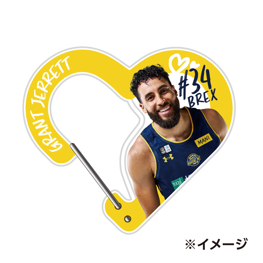 2025-26 選手アクリルハート型カラビナ 詳細画像 #34 JERRETT 1