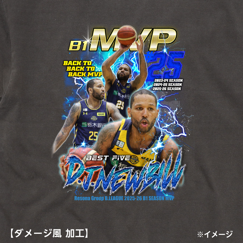 《予約受付 6/9(火)18:00～6/15(月)12:00》【予約販売】2025-26 MVP & BEST FIVE #25 NEWBILL Tシャツ（Collage） 詳細画像 1カラー 4