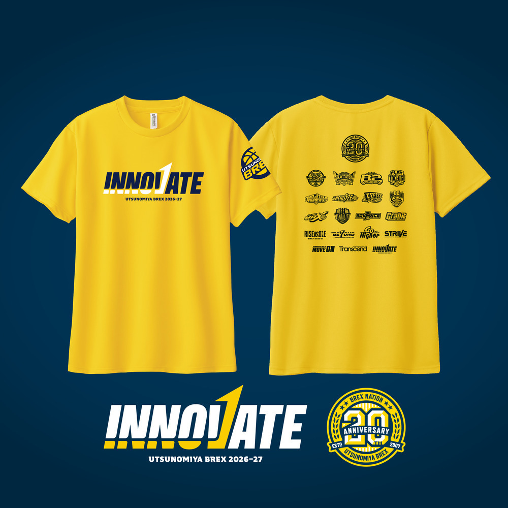 2026-27 スローガンTシャツ「INNOVATE」 詳細画像 イエロー 1