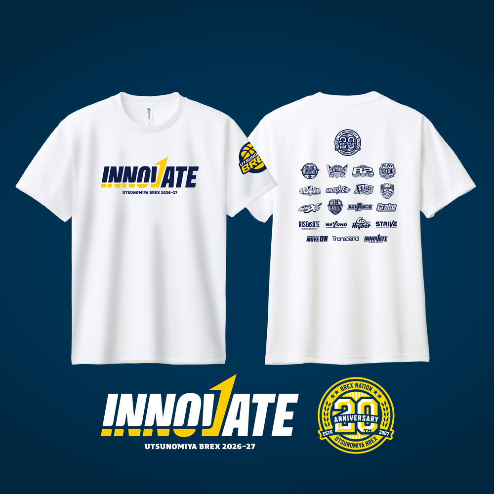2026-27 スローガンTシャツ「INNOVATE」｜宇都宮ブレックス｜B.LEAGUE