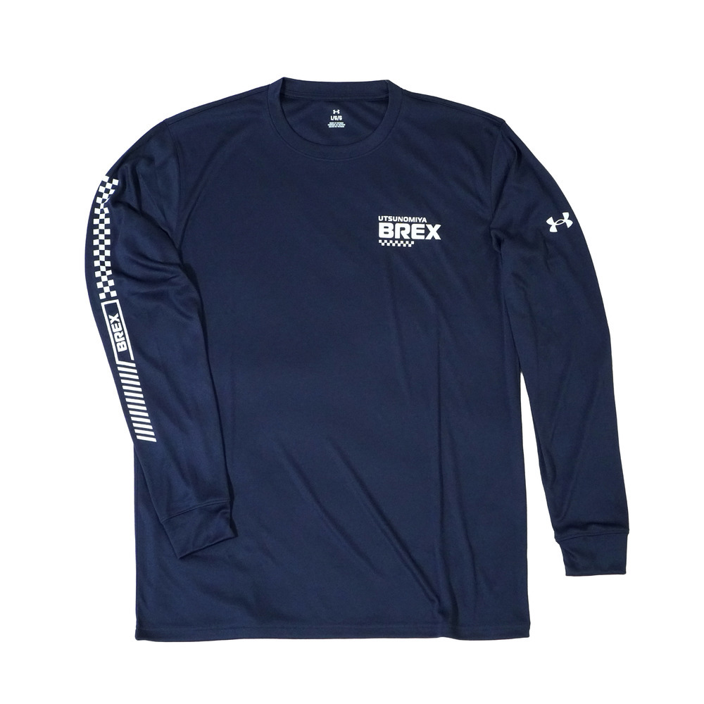 UA BREX B-CHECK サイドプリント ロンT 詳細画像 ネイビー 2