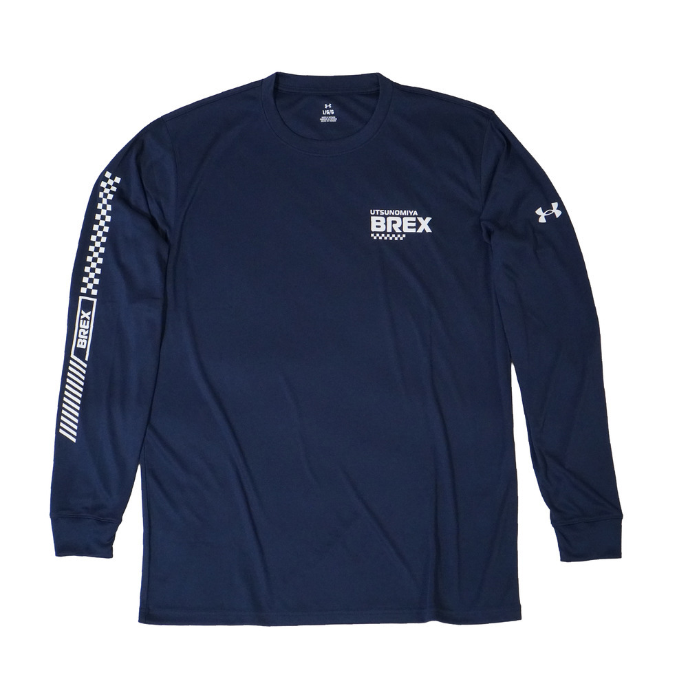 UA BREX B-CHECK サイドプリント ロンT 詳細画像 ネイビー 4