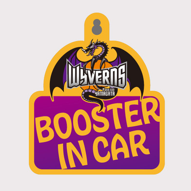 カーサイン【BOOSTER IN CAR】（オレンジ）