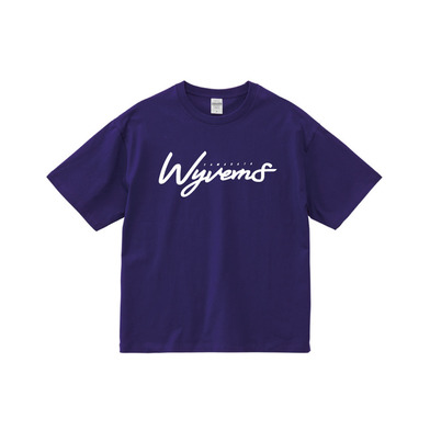 ボックスシルエットTシャツ 筆記体ロゴ