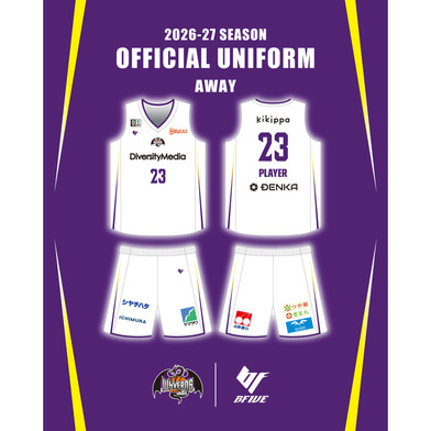 【受注】2026-27 シーズンオーセンティックユニフォーム2nd WHITE